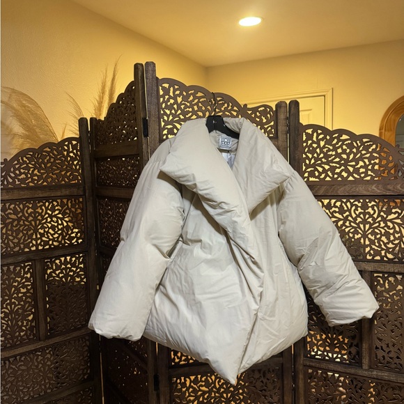 NEW NWT TOTEME Signature cotton-blend shell down Jacket 6 - Picture 3 of 5
